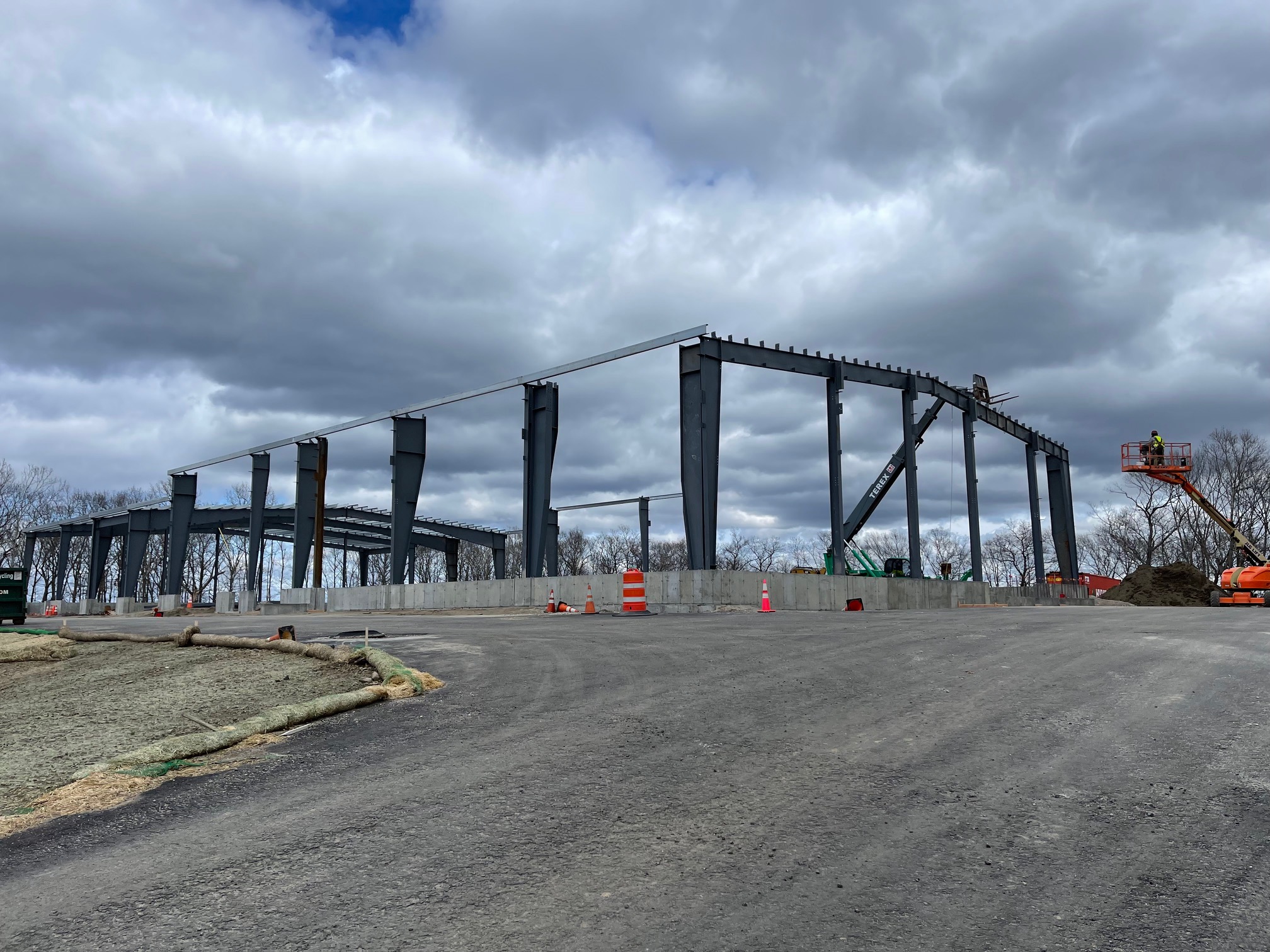 Primary steel erection at the Fall River Water Department